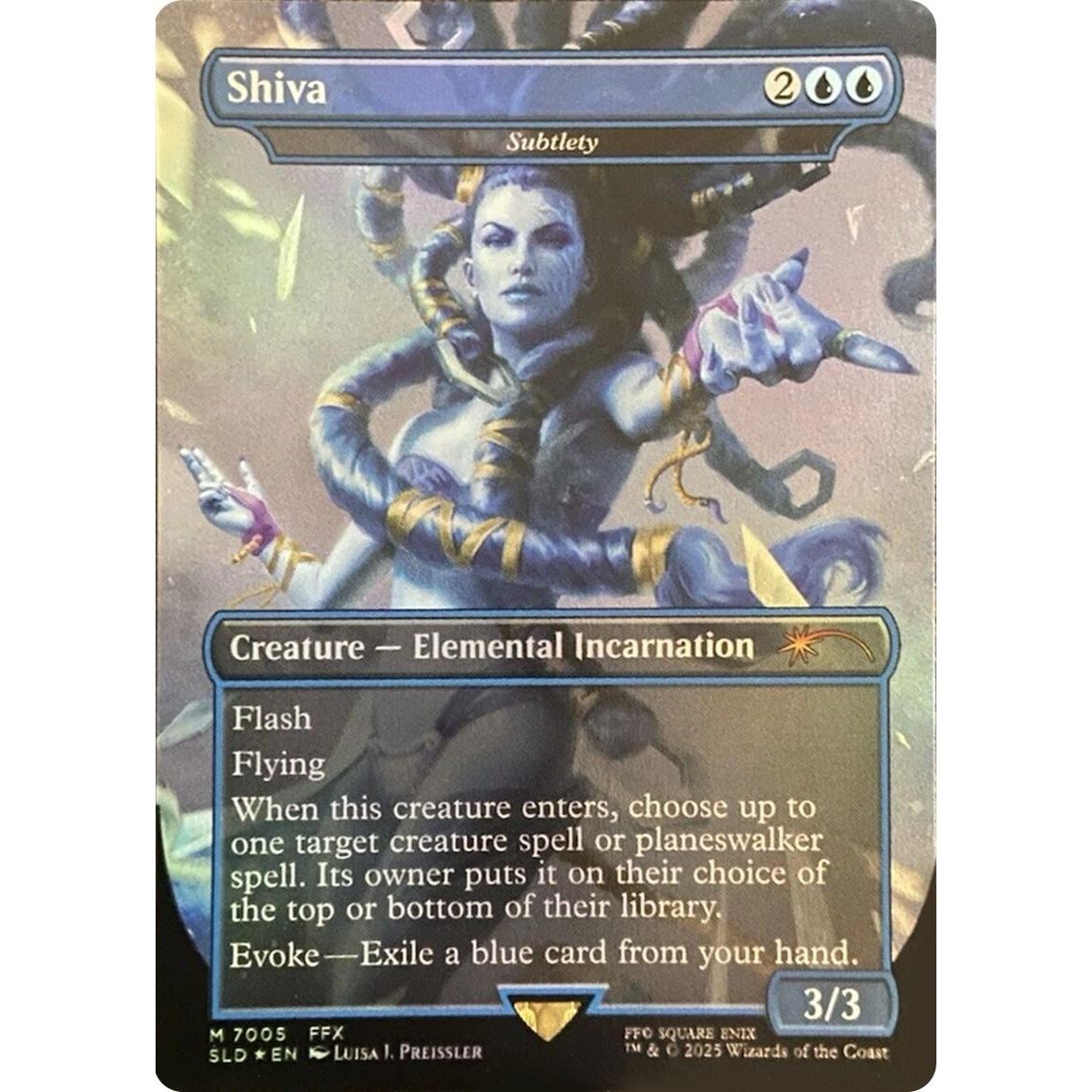 Image for Shiva - Subtlety (Rainbow Foil) (7005) (SLD) - Magic: The Gathering