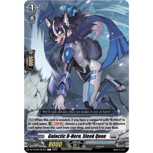 Image for Galactic B-Hero, Sleek Quon (DZ-BT08/087EN) (DZ-BT08) - Cardfight Vanguard