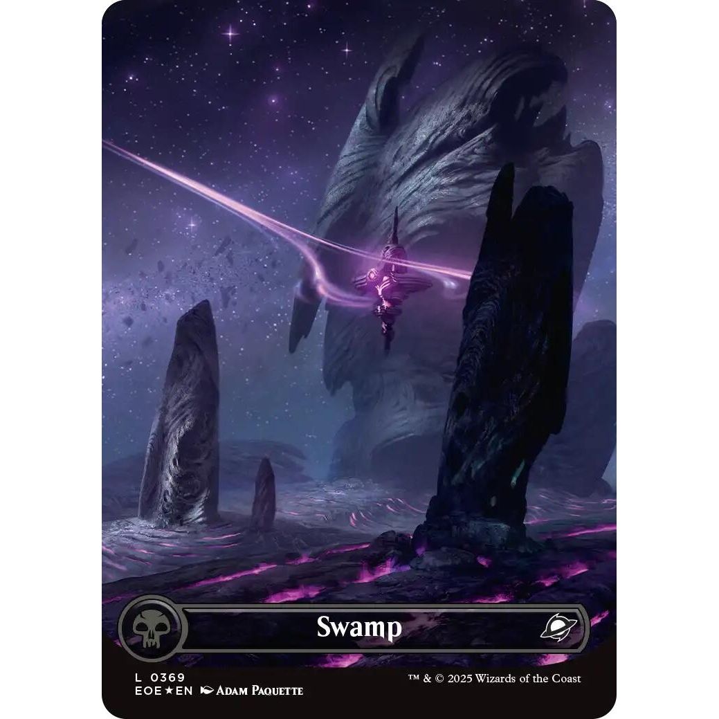 Image for Swamp (0369) (Borderless) (Galaxy Foil) (369) (EOE) - Magic: The Gathering