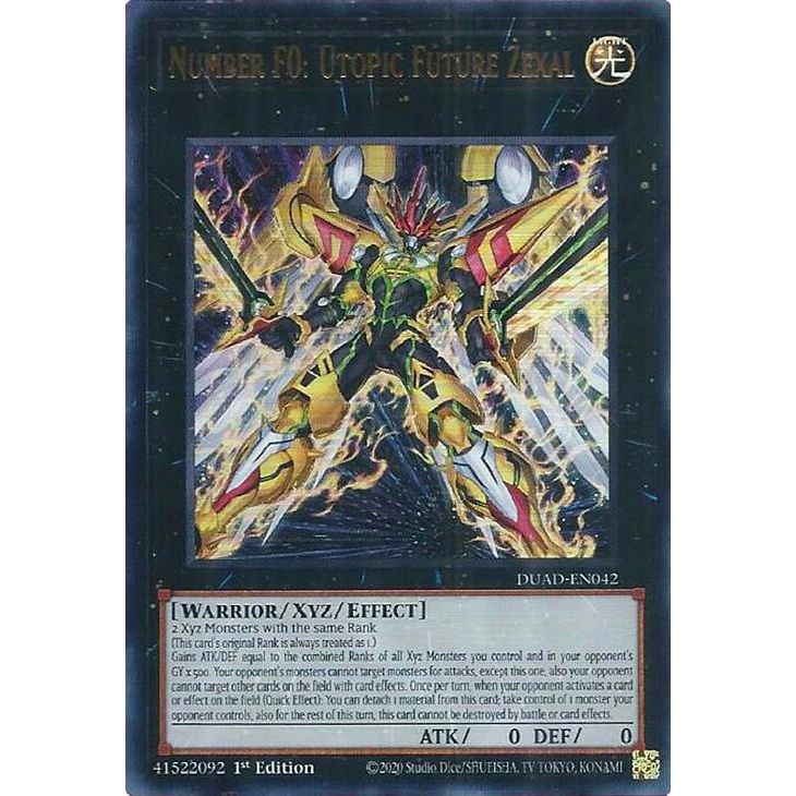 Image for Number F0: Utopic Future Zexal (DUAD-EN042) (DUAD) - YuGiOh