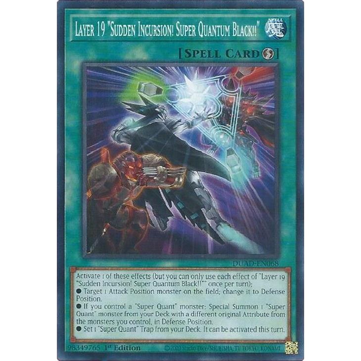 Image for Layer 19 "Sudden Incursion! Super Quantum Black!!" (DUAD-EN068) (DUAD) - YuGiOh