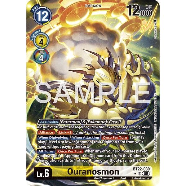 Image for Ouranosmon (Alternate Art) (BT22-039 SR) (BT22) - Digimon Card Game