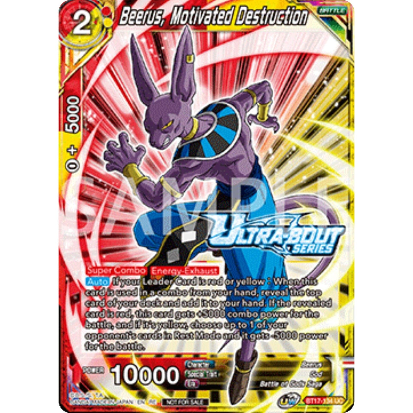 Image for Beerus, Motivated Destruction (Event Pack 17) (BT17-134) (PR) - Dragon Ball Super: Masters