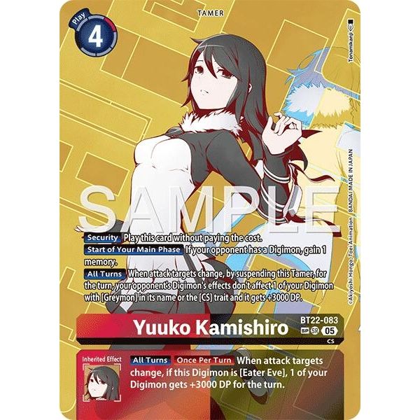 Image for Yuuko Kamishiro (SP) (BT22-083 SR) (BT22) - Digimon Card Game