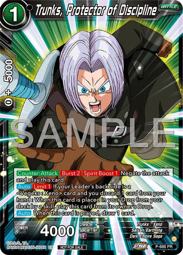 Image for Trunks, Protector of Discipline (Tournament Pack Vol.12) (P-686) (TPR) - Dragon Ball Super: Masters