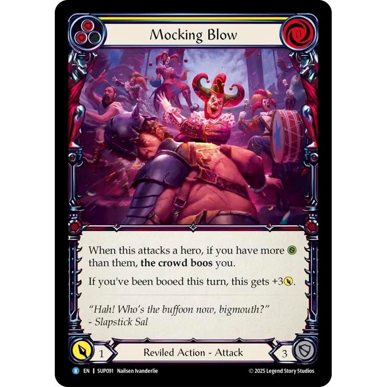 Image for Mocking Blow (Yellow) (SUP091) (SUP) - Flesh and Blood TCG