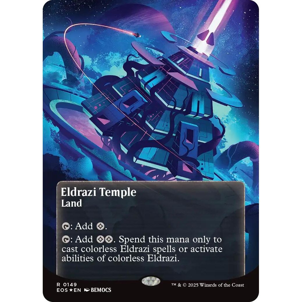 Image for Eldrazi Temple (0149) (Borderless) (Galaxy Foil) (149) (EOS) - Magic: The Gathering