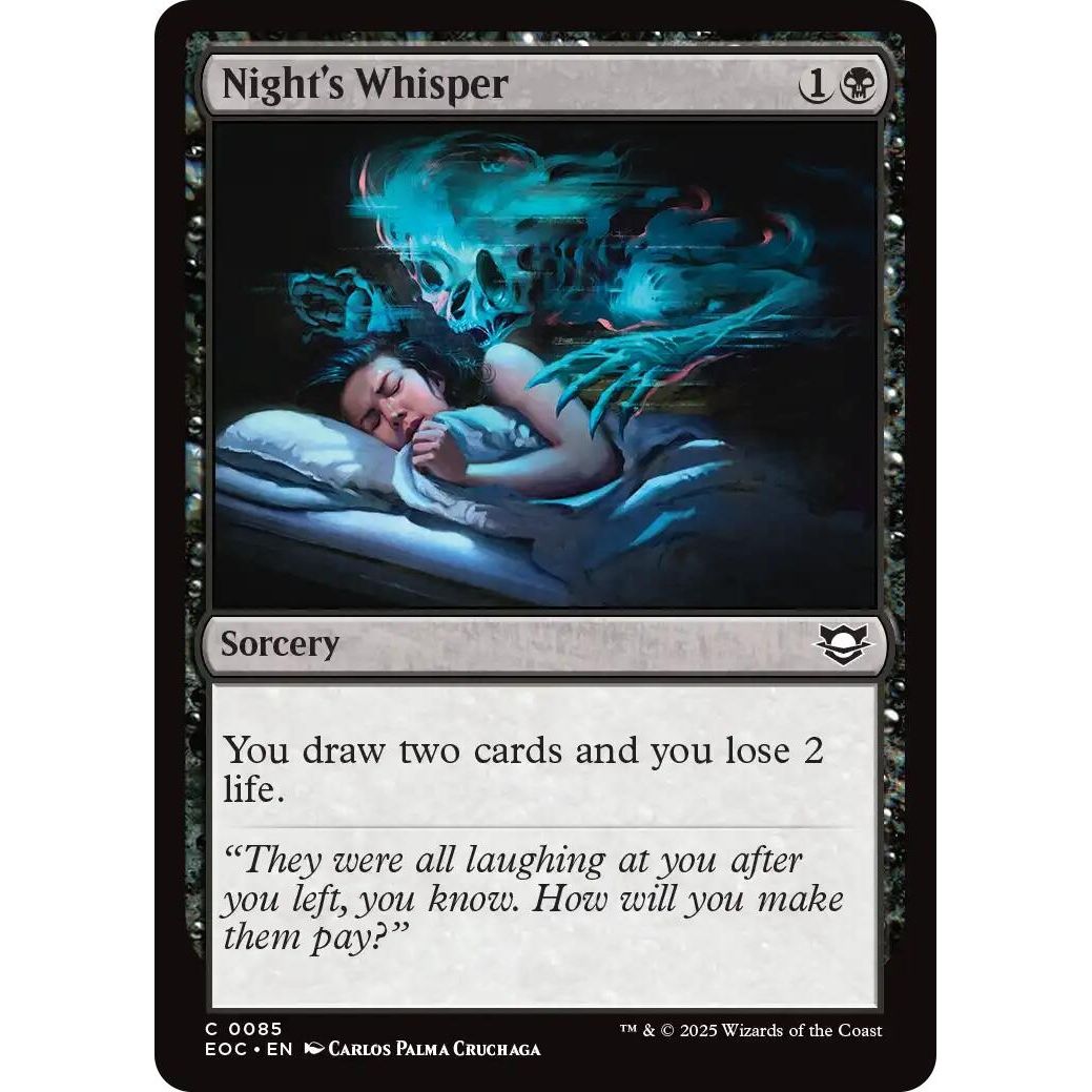 Image for Night's Whisper (85) (EOC) - Magic: The Gathering