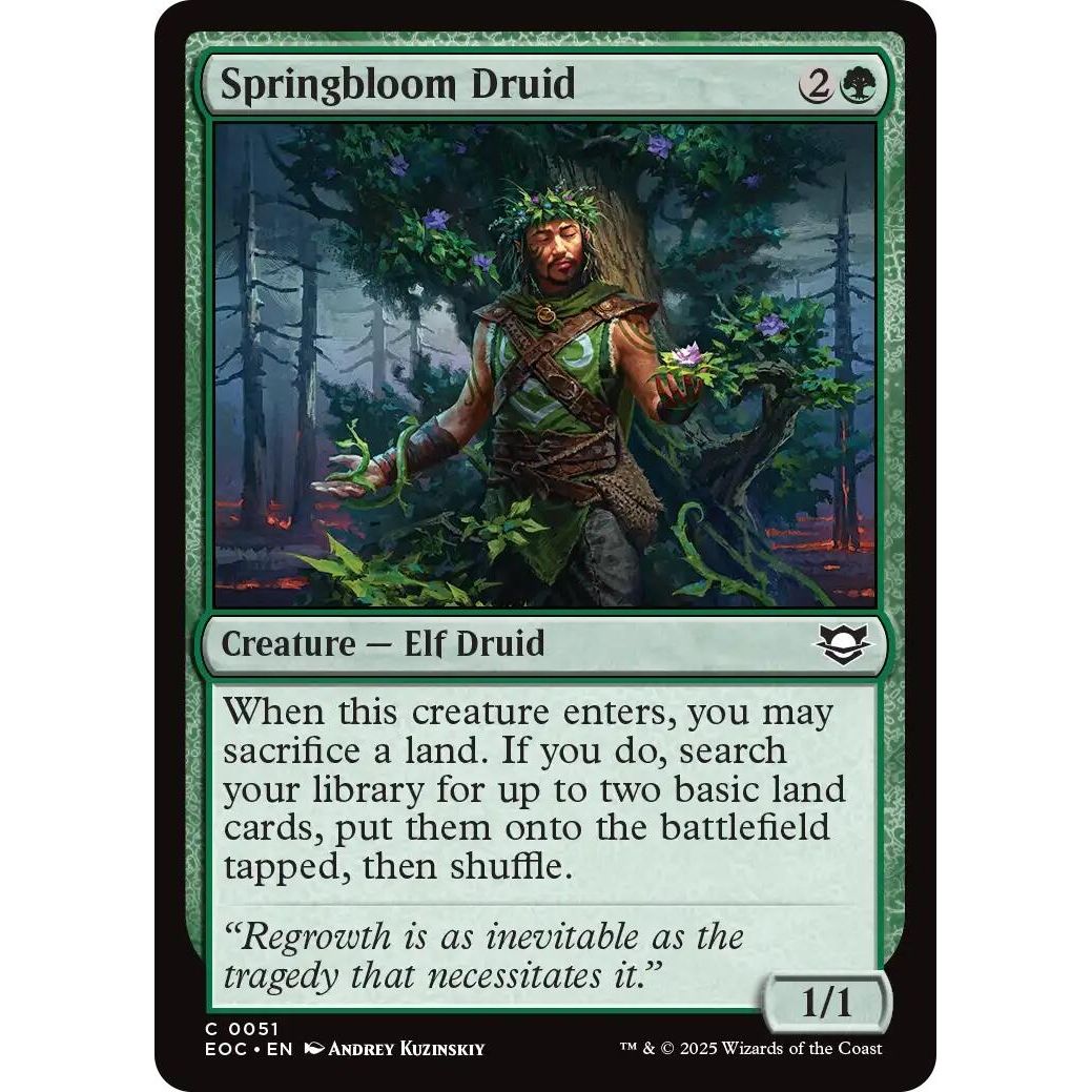 Image for Springbloom Druid (51) (EOC) - Magic: The Gathering