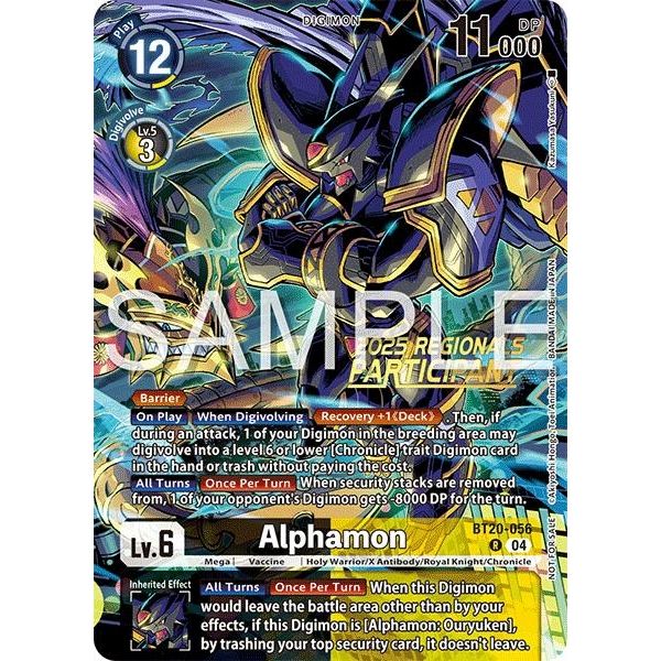 Image for Alphamon (Regionals 25-26 Season 2 Participant) (BT20-056 R) (BT18-19) - Digimon Card Game