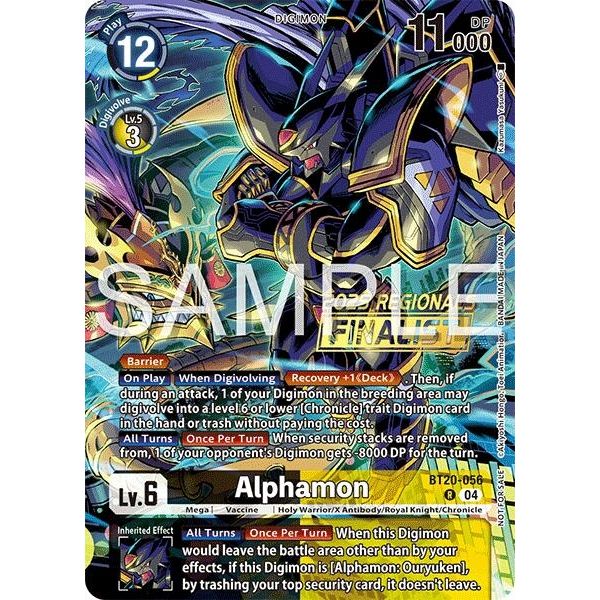 Image for Alphamon (Regionals 25-26 Season 2 Finalist) (BT20-056 R) (BT18-19) - Digimon Card Game