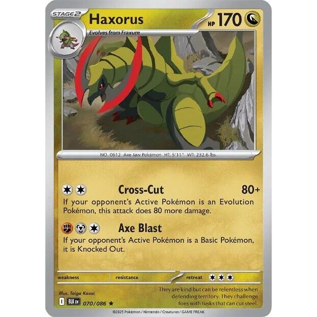 Image for Haxorus (070/086) (BLK) - Pokemon