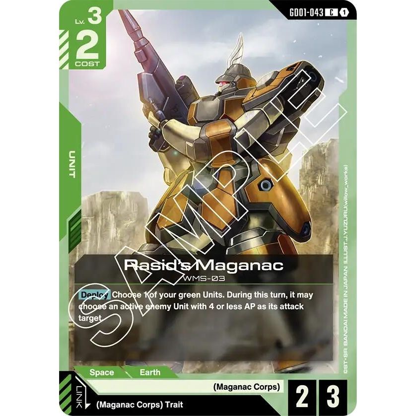 Image for Rasid's Maganac (GD01-043) (GD01) - Gundam Card Game