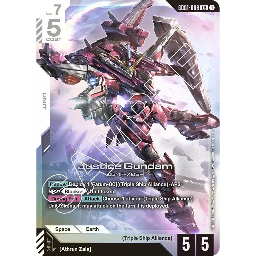 Image for Justice Gundam (GD01-066) (GD01) - Gundam Card Game