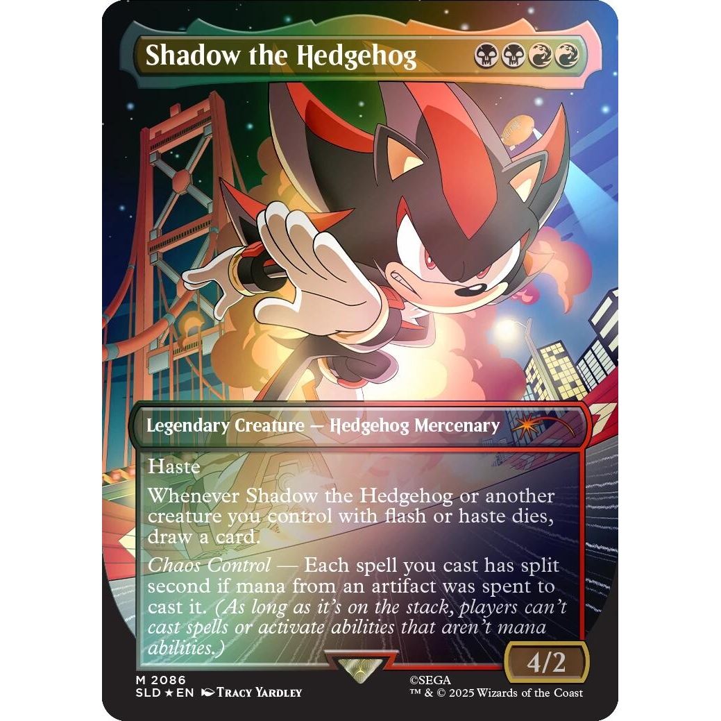 Image for Shadow the Hedgehog (Rainbow Foil) (2086) (SLD) - Magic: The Gathering