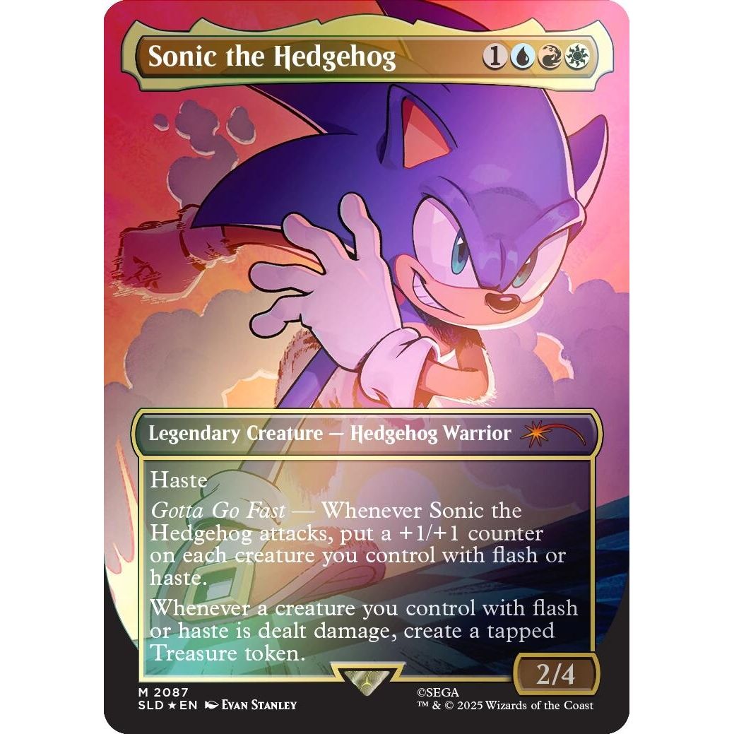 Image for Sonic the Hedgehog (Rainbow Foil) (2087) (SLD) - Magic: The Gathering