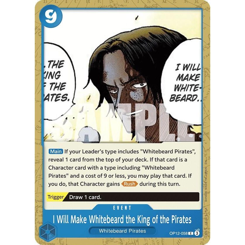 Image for I Will Make Whitebeard the King of the Pirates (OP12-058) (OP12) - One Piece Card Game