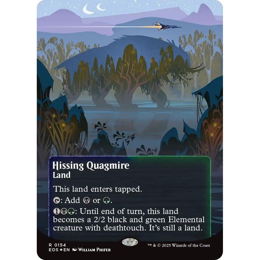 Image for Hissing Quagmire (0154) (Borderless) (Galaxy Foil) (154) (EOS) - Magic: The Gathering