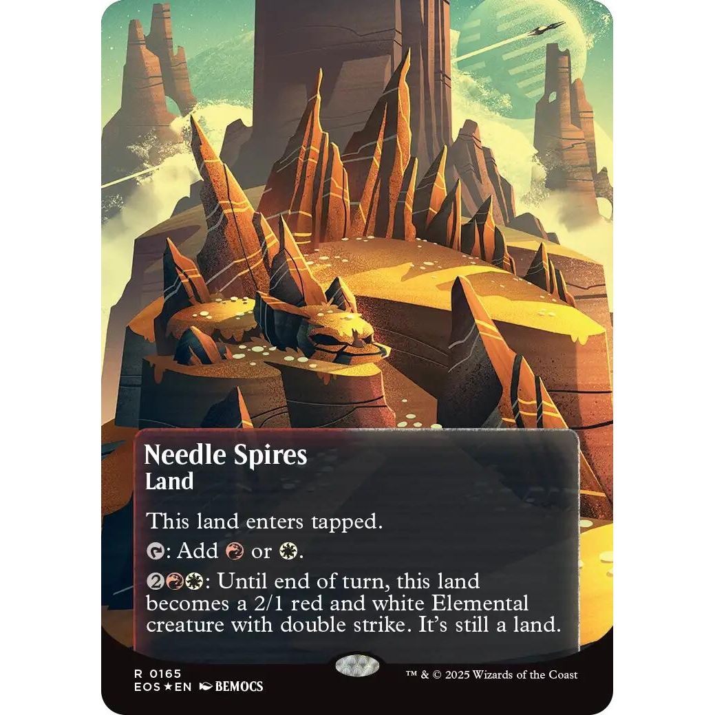 Image for Needle Spires (0165) (Borderless) (Galaxy Foil) (165) (EOS) - Magic: The Gathering