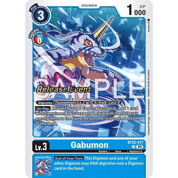 Image for Gabumon (BT22-017 U) (BT22_RE) - Digimon Card Game