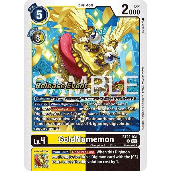 Image for GoldNumemon (BT22-031 U) (BT22_RE) - Digimon Card Game