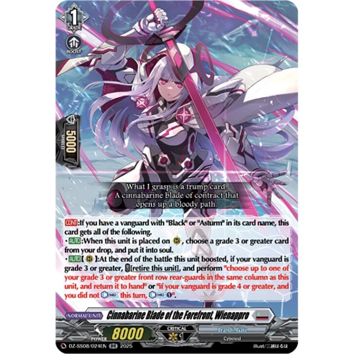 Image for Cinnabarine Blade of the Forefront, Wienappro (DZ-SS08/024EN) (DZ-SS08) - Cardfight Vanguard