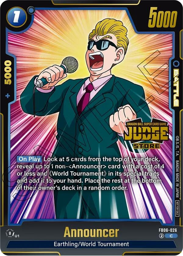 Image for Announcer (Judge Pack (Store Judge) 04) (FB06-026) (DBSFW_TPR) - Dragon Ball Super: Fusion World