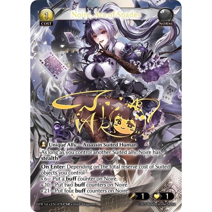 Image for Noire, Ace of Spades (CSR) (078) (DTR1E) - Grand Archive TCG