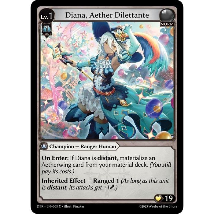 Image for Diana, Aether Dilettante (008) (DTR1E) - Grand Archive TCG