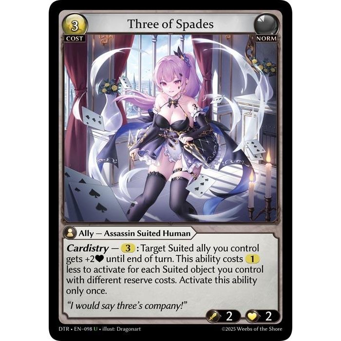 Image for Three of Spades (098) (DTR1E) - Grand Archive TCG