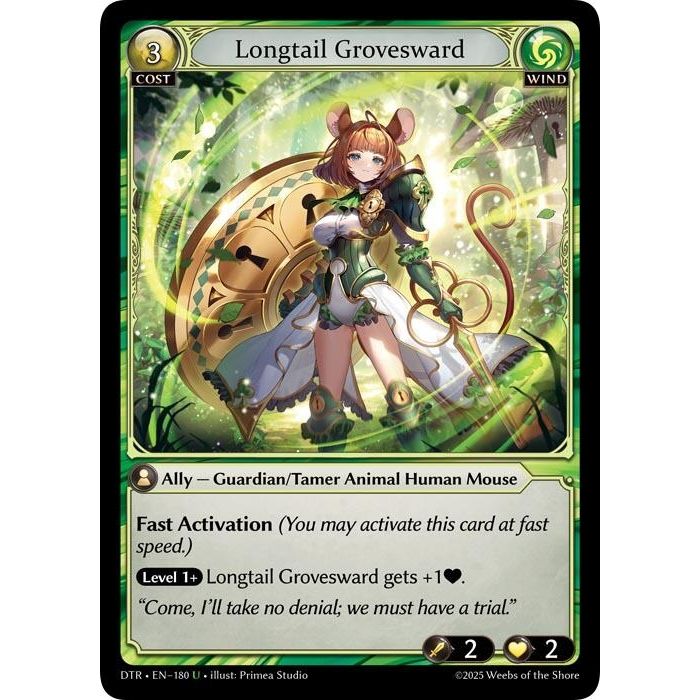Image for Longtail Grovesward (180) (DTR1E) - Grand Archive TCG