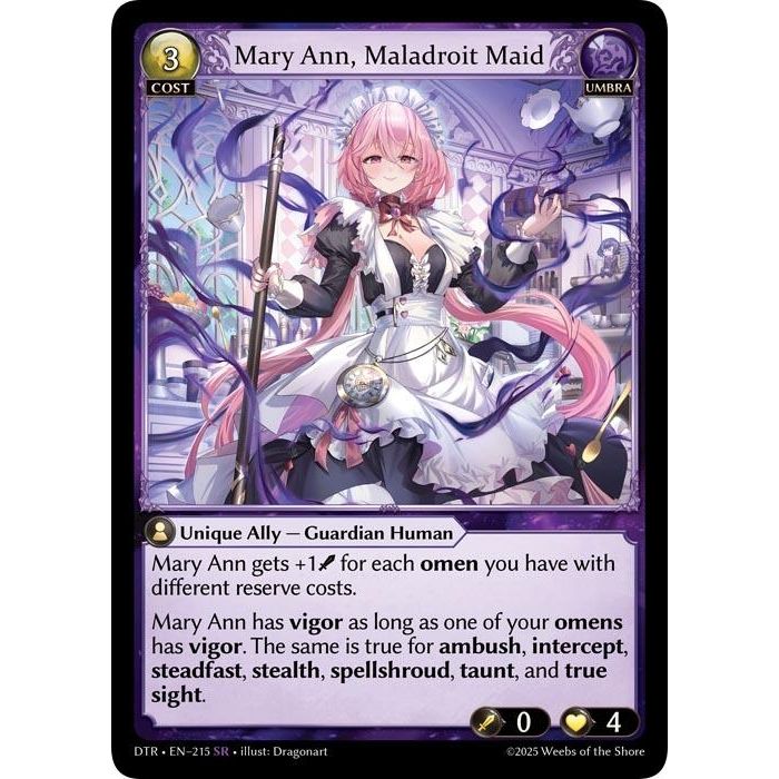 Image for Mary Ann, Maladroit Maid (215) (DTR1E) - Grand Archive TCG
