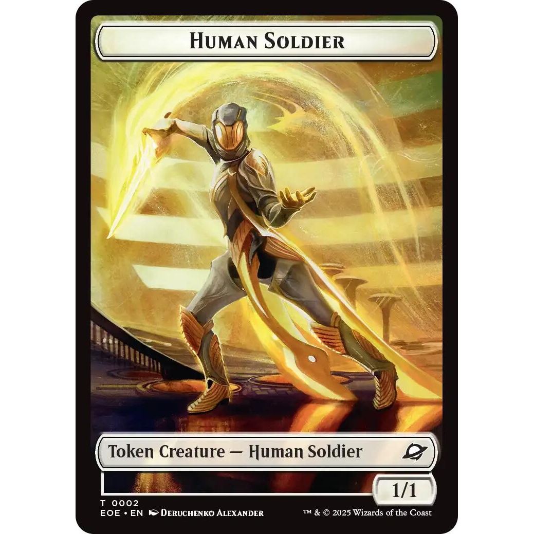 Image for Human Soldier // Lander (0008) Double-Sided Token (2 // 8) (EOE) - Magic: The Gathering