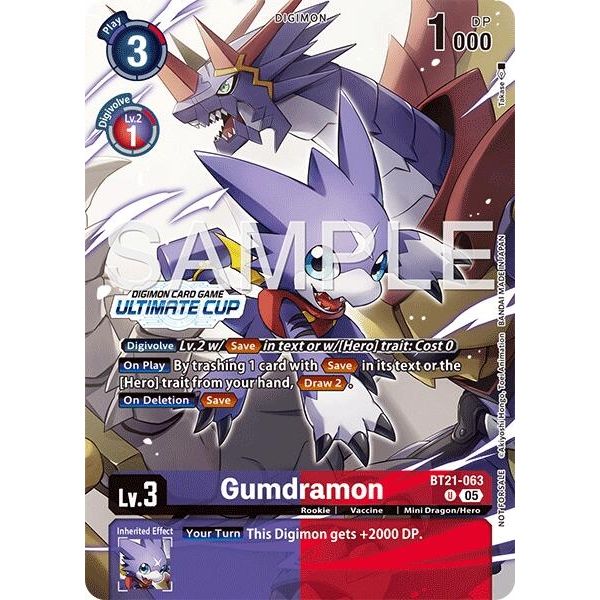 Image for Gumdramon (Ultimate Cup 25-26 Season 2) (BT21-063 U) (BT21) - Digimon Card Game