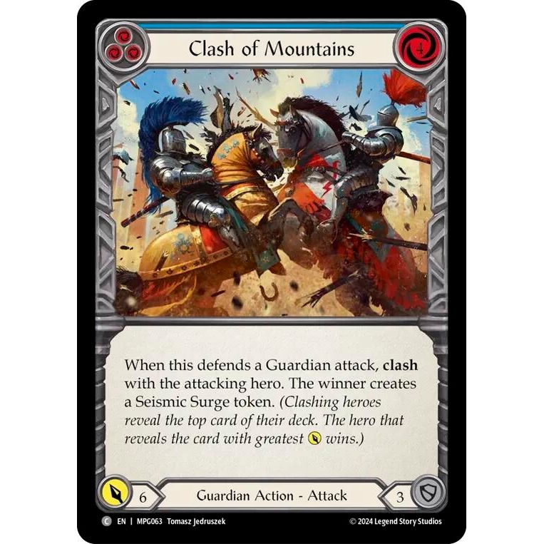 Image for Clash of Mountains (Blue) (MPG063) - Flesh and Blood TCG