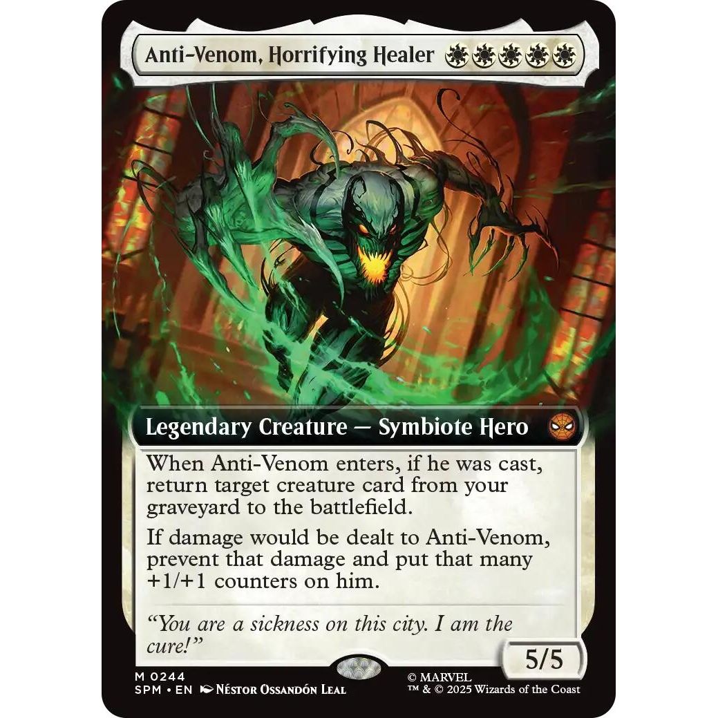 Image for Anti-Venom, Horrifying Healer (Extended Art) (244) (SPM) - Magic: The Gathering