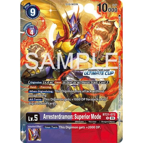 Image for Arresterdramon: Superior Mode (Ultimate Cup 25-26 Season 2) (BT21-072 R) (BT21) - Digimon Card Game