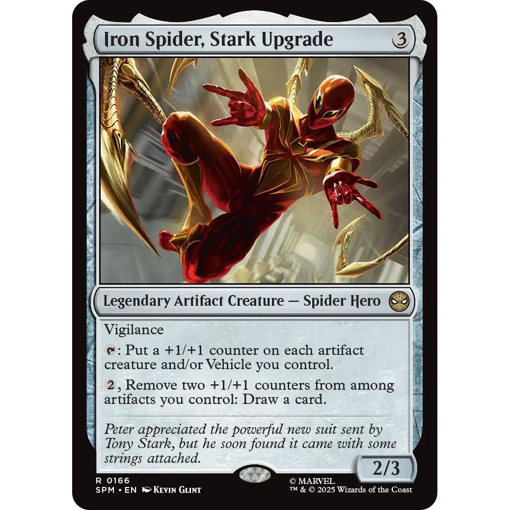 Image for Iron Spider, Stark Upgrade (166) (SPM) - Magic: The Gathering