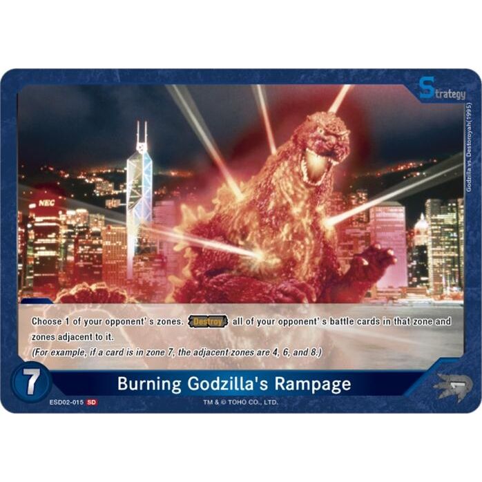 Image for Burning Godzilla's Rampage (ESD02-015) (ESD02-015) - Godzilla Card Game