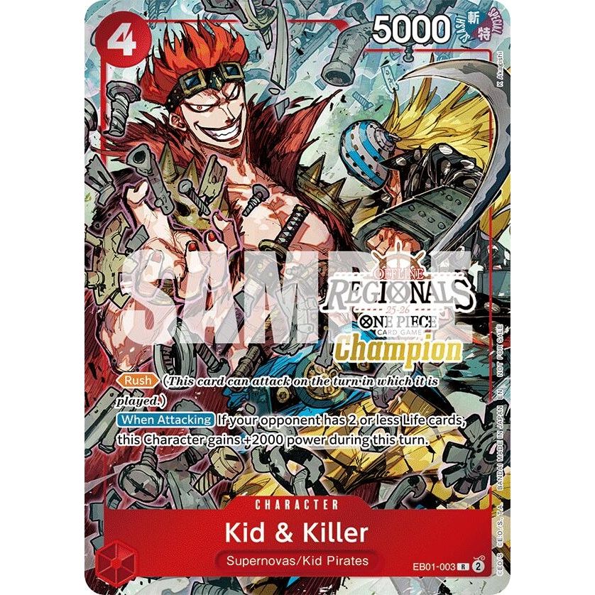 Image for Kid & Killer (Offline Regional Champion Card Set 2025 Vol.2) (EB01-003) (OP-PR) - One Piece Card Game