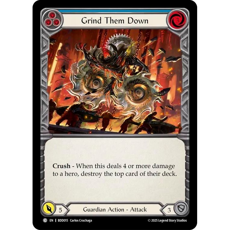 Image for Grind Them Down (Blue) (BDD015) (BDD) - Flesh and Blood TCG