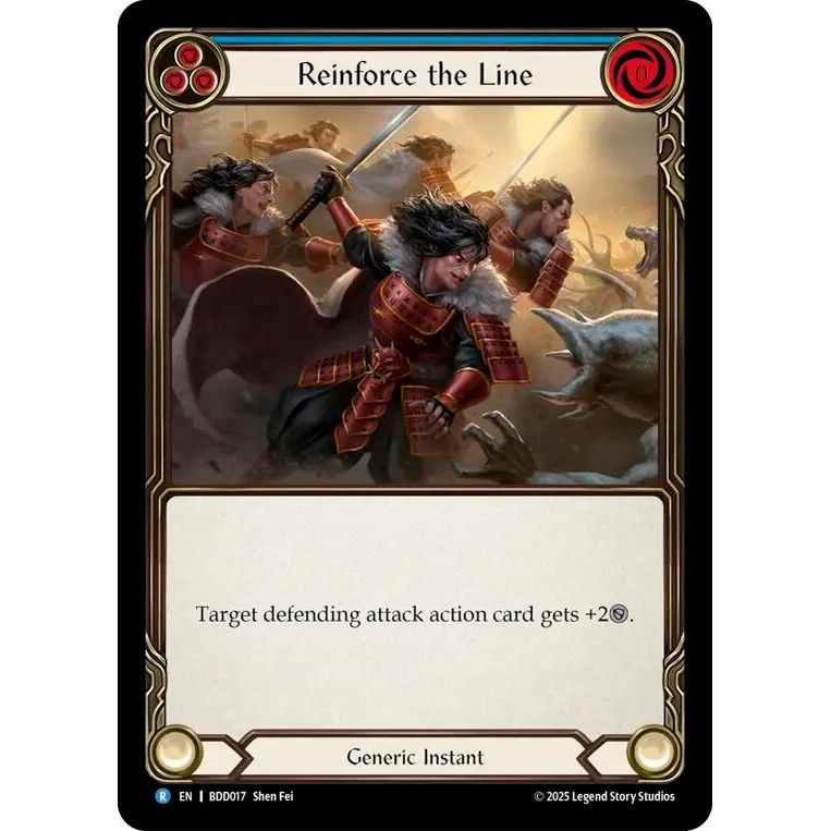 Image for Reinforce the Line (Blue) (BDD017) (BDD) - Flesh and Blood TCG