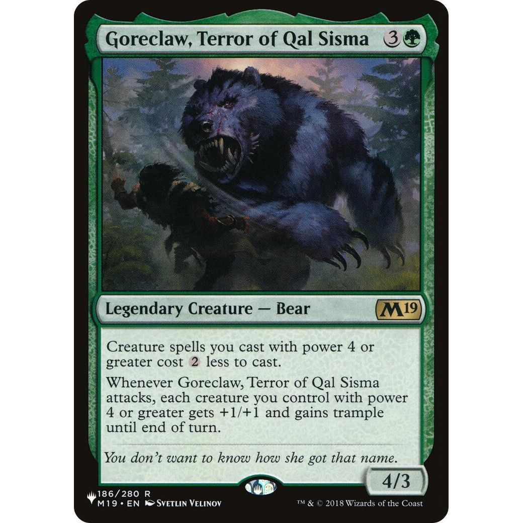 Image for Goreclaw, Terror of Qal Sisma (186) (LIST) - Magic: The Gathering
