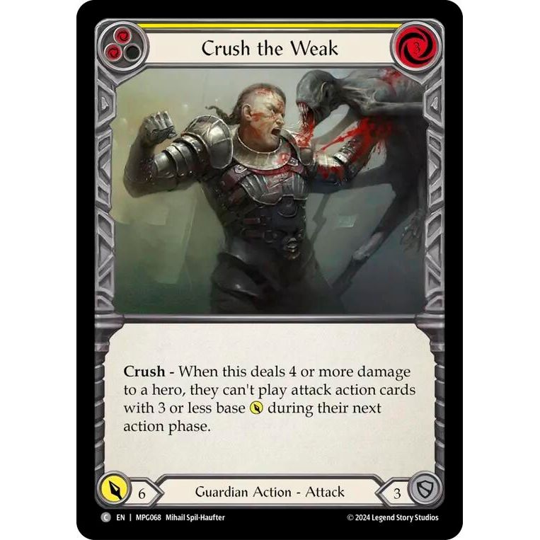 Image for Crush the Weak (Yellow) (MPG068) - Flesh and Blood TCG