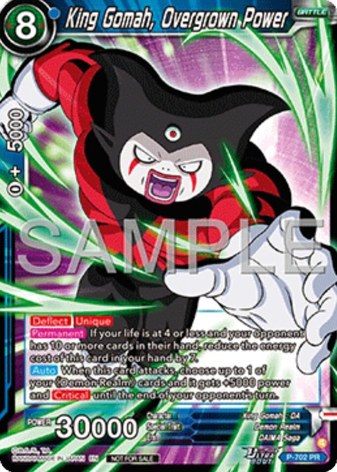 Image for King Gomah, Overgrown Power (Ultra-Bout Series Tournament Pack Vol.13) (P-702) (TPR) - Dragon Ball Super: Masters