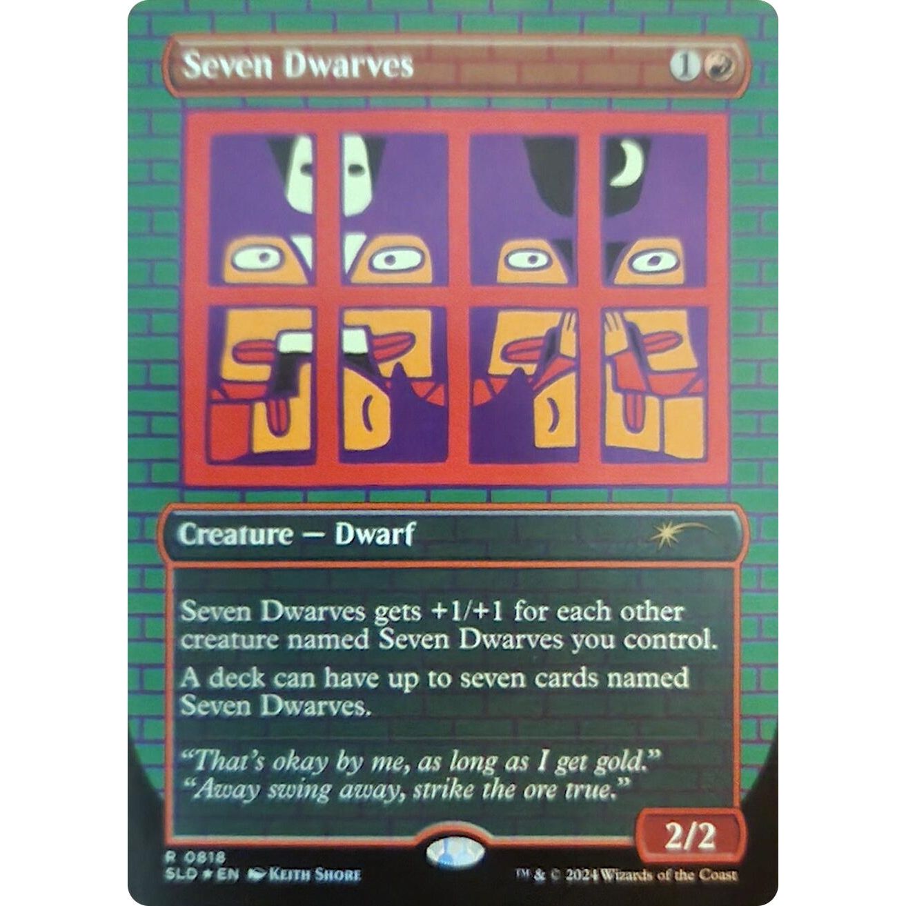 Image for Seven Dwarves (0818) (Rainbow Foil) (818) (SLD) - Magic: The Gathering