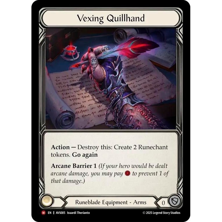 Image for Vexing Quillhand (AVS005) - Flesh and Blood TCG