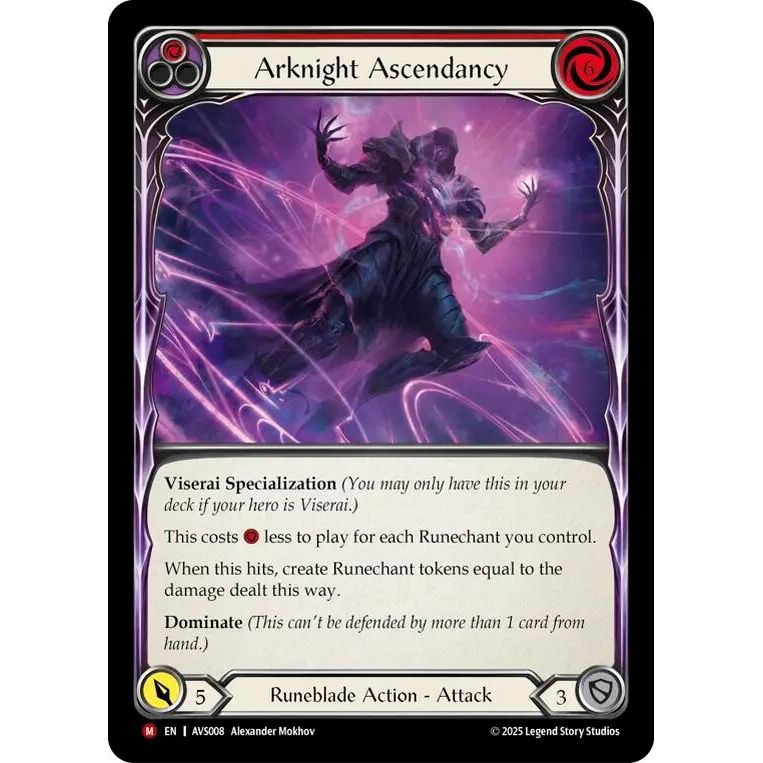 Image for Arknight Ascendancy (Red) (AVS008) - Flesh and Blood TCG