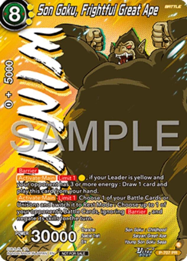Image for Son Goku, Frightful Great Ape (Ultra-Bout Series Tournament Pack Vol.13) (Winner) (P-707) (TPR) - Dragon Ball Super: Masters