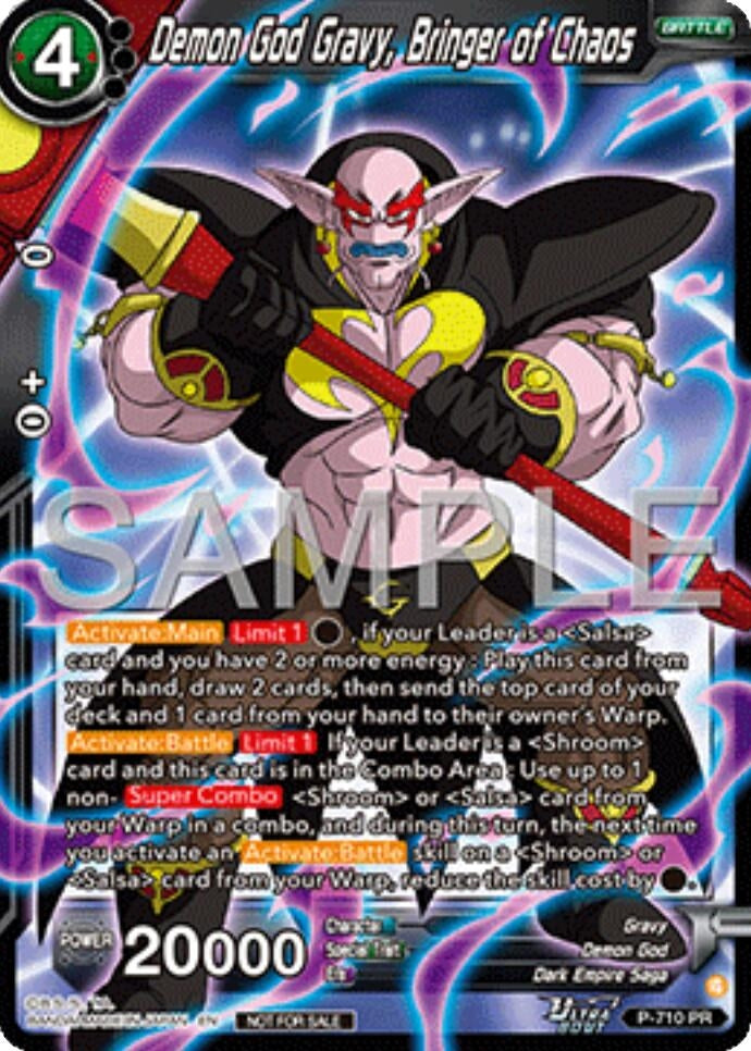 Image for Demon God Gravy, Bringer of Chaos (Ultra-Bout Series Tournament Pack Vol.13) (P-710) (TPR) - Dragon Ball Super: Masters